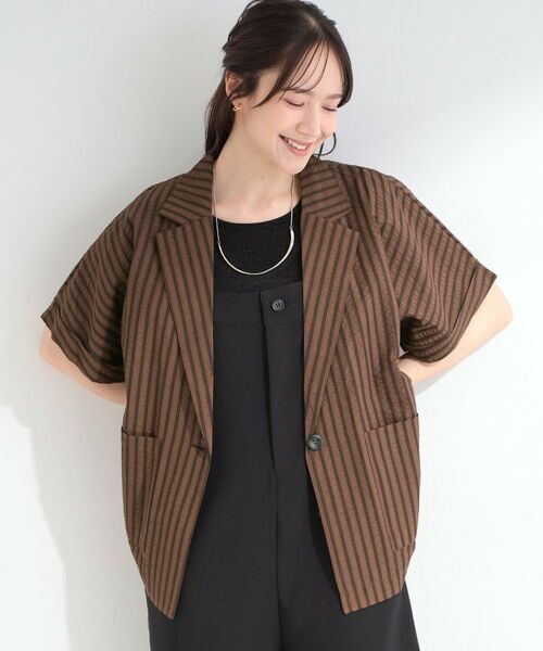 SHOO・LA・RUE / シューラルー テーラードジャケット | サッカーストライプシャツジャケット | 詳細8