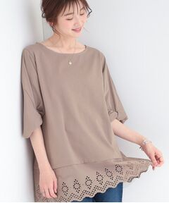 SHOO・LA・RUE / シューラルー チュニック | 【SHOO ICE】裾レース切り替え ねじり袖チュニック