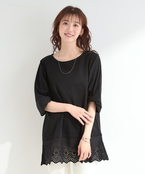 SHOO・LA・RUE / シューラルー チュニック | 【SHOO ICE】裾レース切り替え ねじり袖チュニック | 詳細1