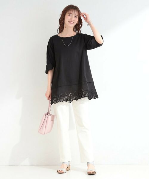 SHOO・LA・RUE / シューラルー チュニック | 【SHOO ICE】裾レース切り替え ねじり袖チュニック | 詳細3