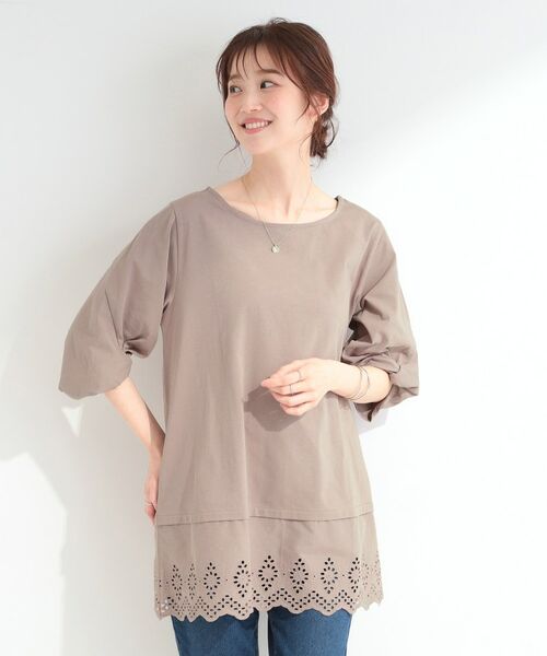 SHOO・LA・RUE / シューラルー チュニック | 【SHOO ICE】裾レース切り替え ねじり袖チュニック | 詳細5