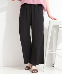 SHOO・LA・RUE / シューラルー パンツ | ポコポコ調 楊柳イージーワイドパンツ