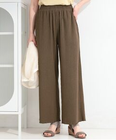 SHOO・LA・RUE / シューラルー パンツ | ポコポコ調 楊柳イージーワイドパンツ