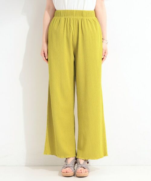 SHOO・LA・RUE / シューラルー パンツ | ポコポコ調 楊柳イージーワイドパンツ | 詳細13