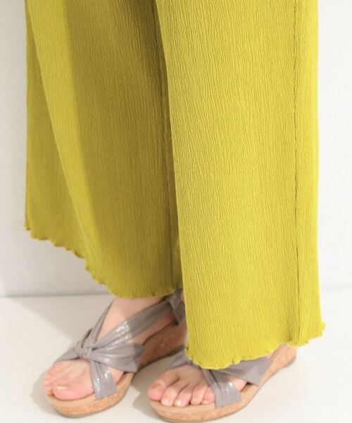 SHOO・LA・RUE / シューラルー パンツ | ポコポコ調 楊柳イージーワイドパンツ | 詳細18