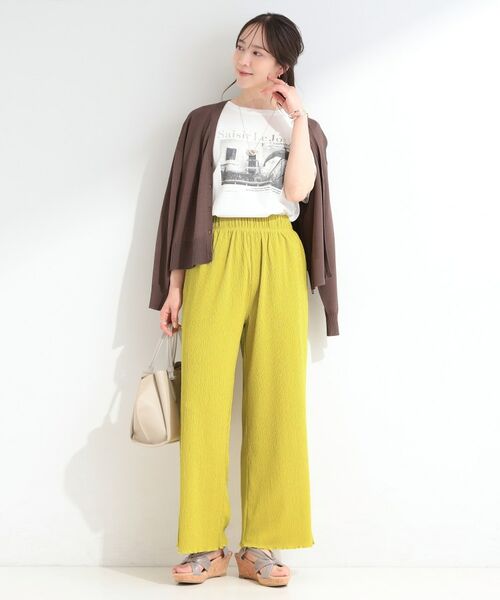 SHOO・LA・RUE / シューラルー パンツ | ポコポコ調 楊柳イージーワイドパンツ | 詳細7