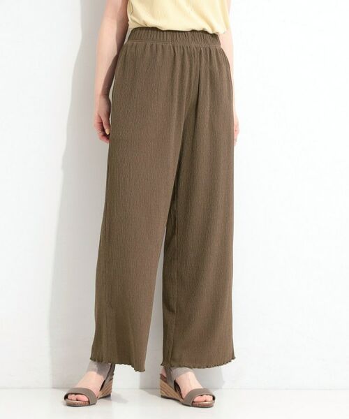 SHOO・LA・RUE / シューラルー パンツ | ポコポコ調 楊柳イージーワイドパンツ | 詳細9