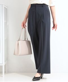 SHOO・LA・RUE / シューラルー パンツ | 【セットアップ可／洗濯機可／S-LL】安心を叶える シンプルタックワイドパンツ