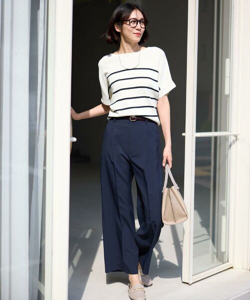 SHOO・LA・RUE / シューラルー パンツ | 【セットアップ可/洗濯機可/S-LL】安心を叶える シンプルタックワイドパンツ | 詳細22