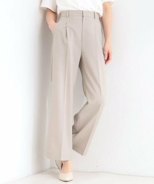 SHOO・LA・RUE / シューラルー パンツ | 【セットアップ可】ベルト付きワイドパンツ（グレージュ(050)）