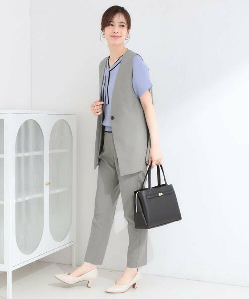 SHOO・LA・RUE / シューラルー パンツ | 【ひんやり/セットアップ可】洗濯後しわになりにくい 軽い着ごこち タックテーパードパンツ | 詳細29