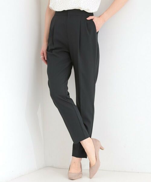 SHOO・LA・RUE / シューラルー パンツ | 【セットアップ可】タックテーパードパンツ（ネイビー(094)）