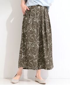 SHOO・LA・RUE / シューラルー ショート・ハーフ・半端丈パンツ | 【S-LL/脚のラインを拾いにくい】大人上品な花柄でコーデが彩る アソートプリントスカーチョ