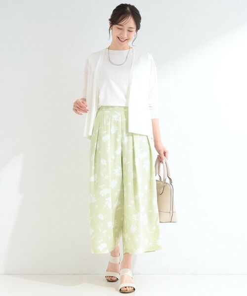 SHOO・LA・RUE / シューラルー ショート・ハーフ・半端丈パンツ | 【S-LL/脚のラインを拾いにくい】大人上品な花柄でコーデが彩る アソートプリントスカーチョ | 詳細11