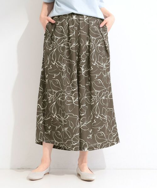 SHOO・LA・RUE / シューラルー ショート・ハーフ・半端丈パンツ | 【S-LL/脚のラインを拾いにくい】大人上品な花柄でコーデが彩る アソートプリントスカーチョ | 詳細13