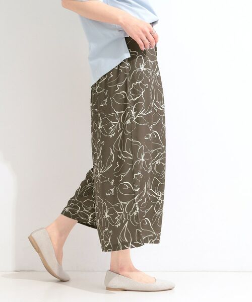 SHOO・LA・RUE / シューラルー ショート・ハーフ・半端丈パンツ | 【S-LL/脚のラインを拾いにくい】大人上品な花柄でコーデが彩る アソートプリントスカーチョ | 詳細14
