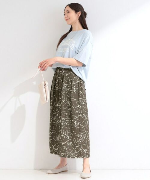 SHOO・LA・RUE / シューラルー ショート・ハーフ・半端丈パンツ | 【S-LL/脚のラインを拾いにくい】大人上品な花柄でコーデが彩る アソートプリントスカーチョ | 詳細15