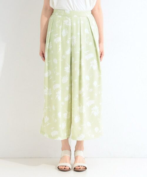 SHOO・LA・RUE / シューラルー ショート・ハーフ・半端丈パンツ | 【S-LL/脚のラインを拾いにくい】大人上品な花柄でコーデが彩る アソートプリントスカーチョ | 詳細17