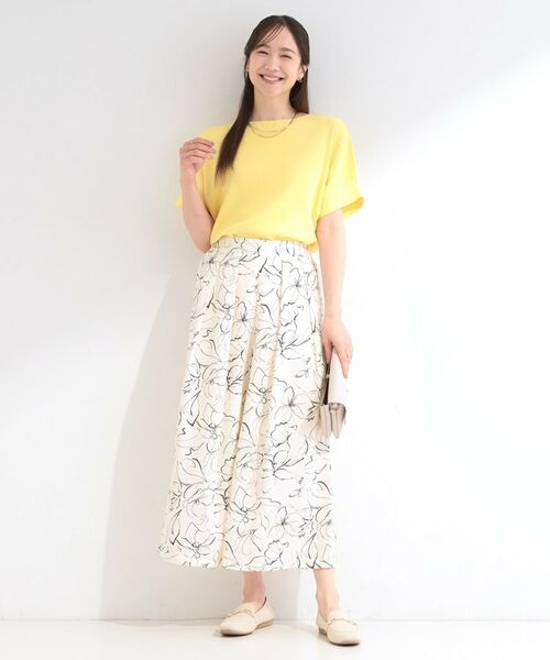 SHOO・LA・RUE / シューラルー ショート・ハーフ・半端丈パンツ | 【S-LL/脚のラインを拾いにくい】大人上品な花柄でコーデが彩る アソートプリントスカーチョ | 詳細3