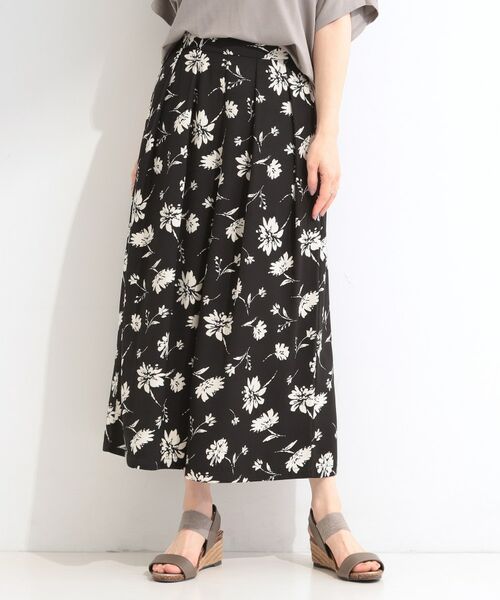 SHOO・LA・RUE / シューラルー ショート・ハーフ・半端丈パンツ | 【S-LL/脚のラインを拾いにくい】大人上品な花柄でコーデが彩る アソートプリントスカーチョ | 詳細5