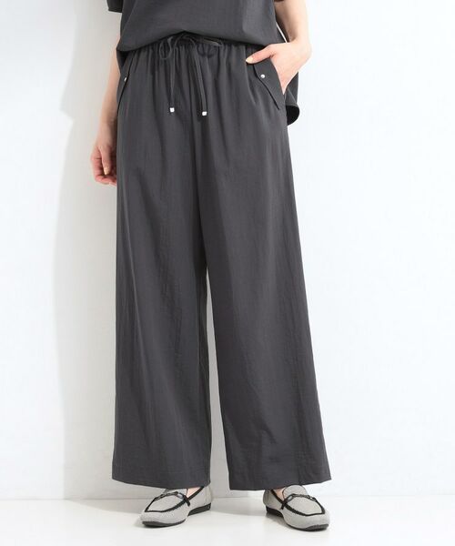 SHOO・LA・RUE / シューラルー パンツ | 【ひんやり/S-LL/セットアップ可】着丈選べる 軽凛(かろりん)フラップイージーパンツ | 詳細1