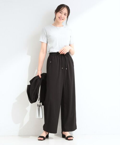 SHOO・LA・RUE / シューラルー パンツ | 【ひんやり/S-LL/セットアップ可】着丈選べる 軽凛(かろりん)フラップイージーパンツ | 詳細11