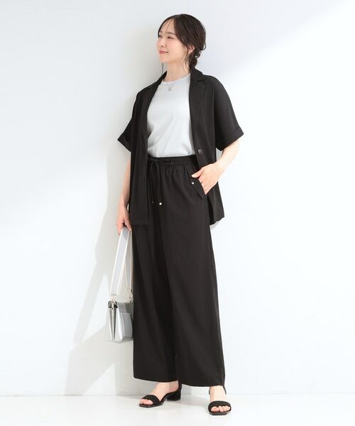 SHOO・LA・RUE / シューラルー パンツ | 【ひんやり/S-LL/セットアップ可】着丈選べる 軽凛(かろりん)フラップイージーパンツ | 詳細12