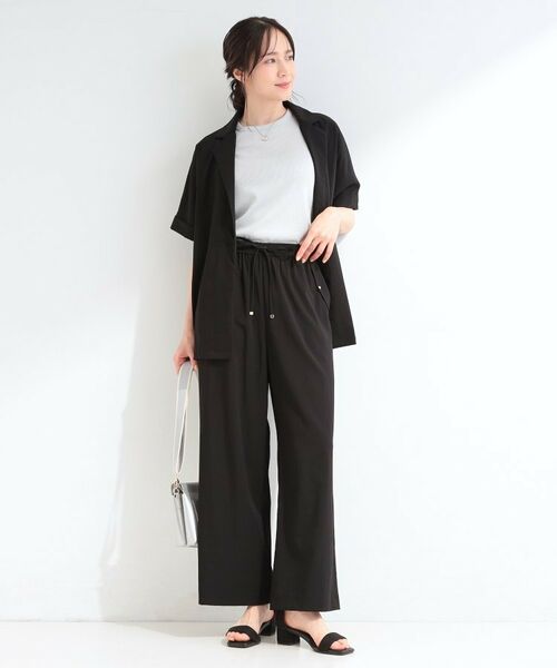 SHOO・LA・RUE / シューラルー パンツ | 【ひんやり/S-LL/セットアップ可】着丈選べる 軽凛(かろりん)フラップイージーパンツ | 詳細13