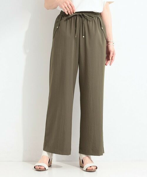 SHOO・LA・RUE / シューラルー パンツ | 【ひんやり/S-LL/セットアップ可】着丈選べる 軽凛(かろりん)フラップイージーパンツ | 詳細22