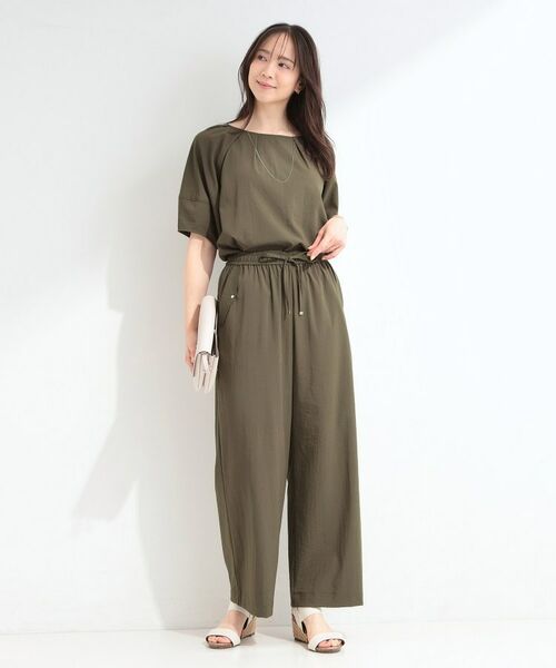 SHOO・LA・RUE / シューラルー パンツ | 【ひんやり/S-LL/セットアップ可】着丈選べる 軽凛(かろりん)フラップイージーパンツ | 詳細25