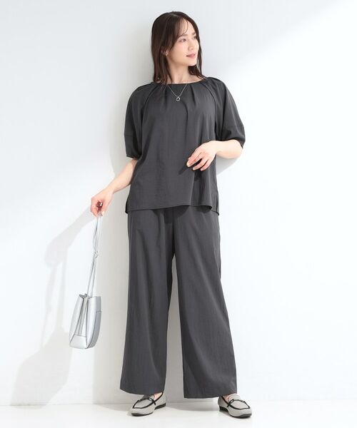 SHOO・LA・RUE / シューラルー パンツ | 【ひんやり/S-LL/セットアップ可】着丈選べる 軽凛(かろりん)フラップイージーパンツ | 詳細5