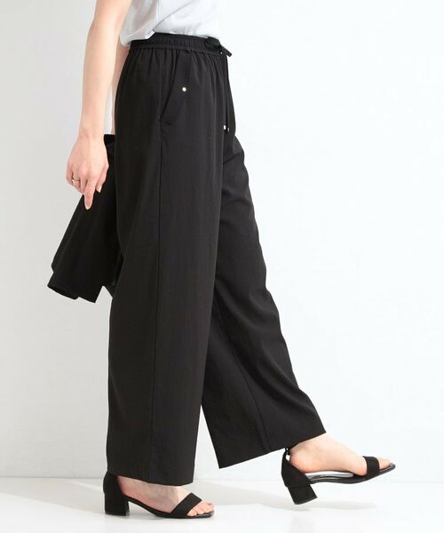 SHOO・LA・RUE / シューラルー パンツ | 【ひんやり/S-LL/セットアップ可】着丈選べる 軽凛(かろりん)フラップイージーパンツ | 詳細9