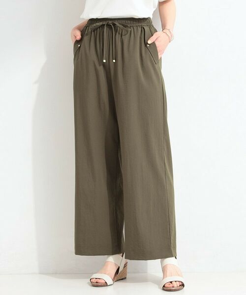 SHOO・LA・RUE / シューラルー パンツ | 【ひんやり/S-LL/セットアップ可】着丈選べる 軽凛(かろりん)フラップイージーパンツ(トープ(054))