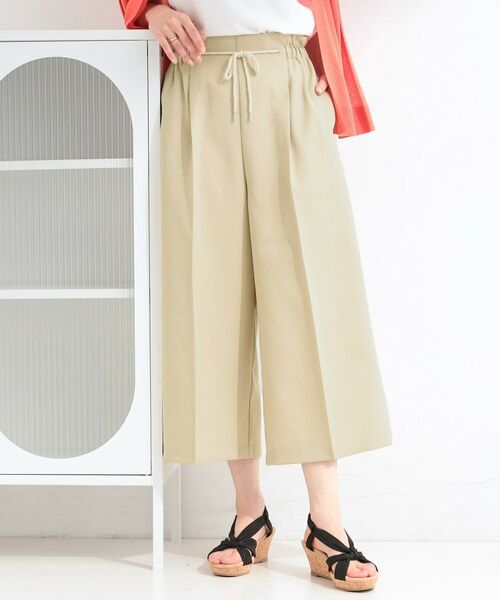SHOO・LA・RUE / シューラルー ショート・ハーフ・半端丈パンツ | ロープベルトガウチョパンツ（ベージュ(052)）