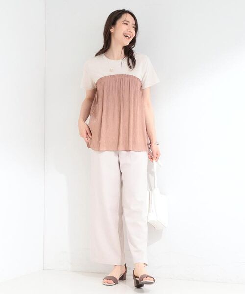 SHOO・LA・RUE / シューラルー パンツ | 【S-LL】さらっと穿けてきれい見え 麻調タックワイドパンツ | 詳細20