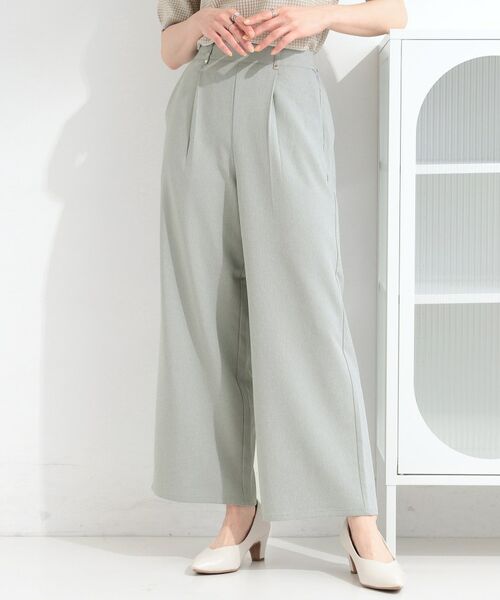 SHOO・LA・RUE / シューラルー パンツ | 麻調ワイドパンツ（グレー(012)）