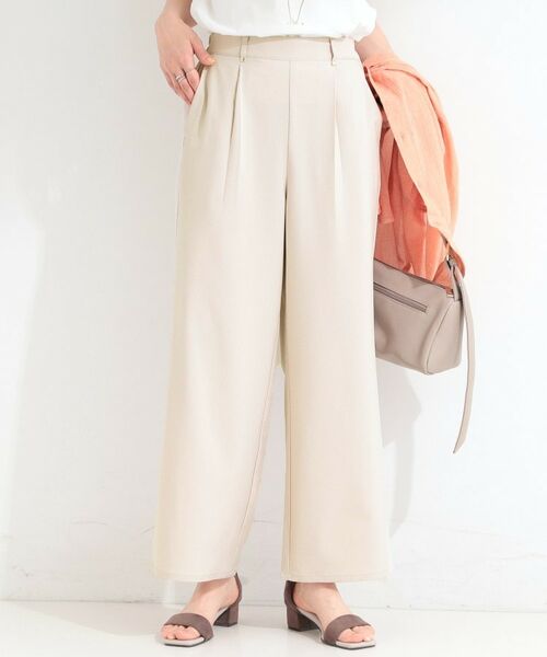 SHOO・LA・RUE / シューラルー パンツ | 麻調ワイドパンツ（ライトベージュ(051)）