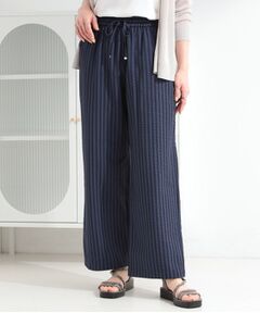 SHOO・LA・RUE / シューラルー パンツ | サッカーストライプイージーパンツ