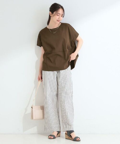 SHOO・LA・RUE / シューラルー パンツ | 【ひんやり/吸水速乾/セットアップ可】穿くだけで主役になる サッカーストライプイージーパンツ | 詳細30