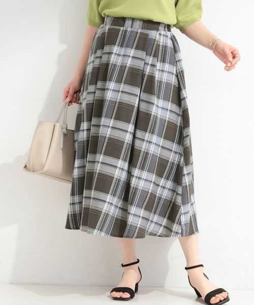 SHOO・LA・RUE / シューラルー スカート | チェックフレアスカート（チャコールグレー(214)）
