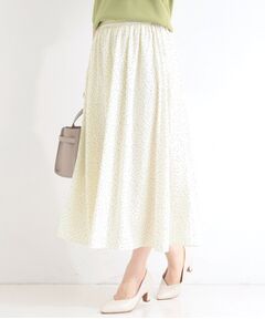 SHOO・LA・RUE / シューラルー ロング・マキシ丈スカート | 【イージーケア】ドット柄ギャザースカート