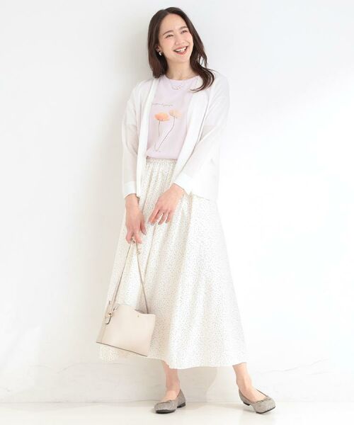 SHOO・LA・RUE / シューラルー ロング・マキシ丈スカート | 【UV/セットアップ可/S-LL】洗濯後しわになりにくい ふんわり涼やか ドット柄フレアスカート | 詳細19