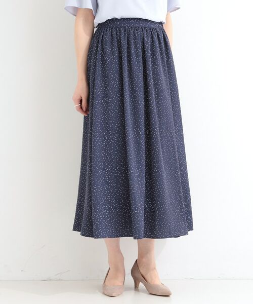 SHOO・LA・RUE / シューラルー ロング・マキシ丈スカート | 【イージーケア】ドット柄ギャザースカート | 詳細4