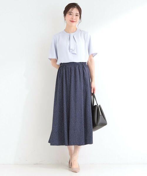 SHOO・LA・RUE / シューラルー ロング・マキシ丈スカート | 【イージーケア】ドット柄ギャザースカート | 詳細6
