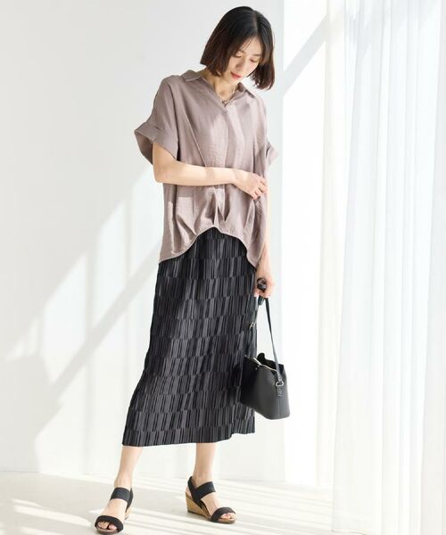 SHOO・LA・RUE / シューラルー ロング・マキシ丈ワンピース | 【S-LL/洗濯機可】変形プリーツで差が付く ナロースカート | 詳細15