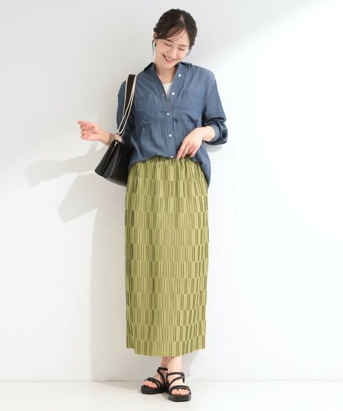 SHOO・LA・RUE / シューラルー ロング・マキシ丈ワンピース | 【S-LL/洗濯機可】変形プリーツで差が付く ナロースカート | 詳細7