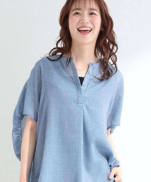 SHOO・LA・RUE / シューラルー シャツ・ブラウス | バルーン風ゆるシャツブラウス（ブルー(093)）