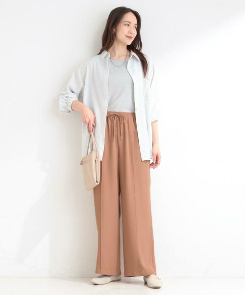 SHOO・LA・RUE / シューラルー シャツ・ブラウス | 【ひんやり/UV/吸水速乾/洗濯後しわになりにくい】ラッシュガードにもなる ストライプシャツ | 詳細21