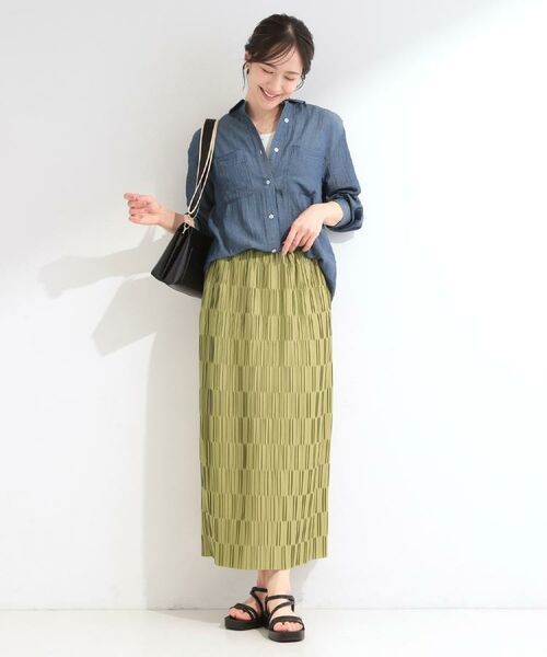 SHOO・LA・RUE / シューラルー シャツ・ブラウス | 【綿100%/UV/S-LL/体型カバー】優しく透ける 柔らかシアーデニムシャツ | 詳細21