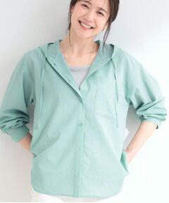 SHOO・LA・RUE / シューラルー シャツ・ブラウス | 【さらり快適/洗濯機可/S-LL】紫外線対策にも ライトな着心地 シャツパーカ